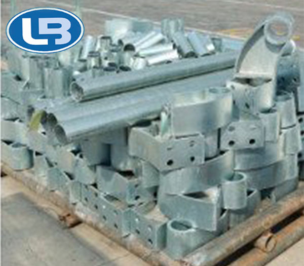 Galvanized guardrail post